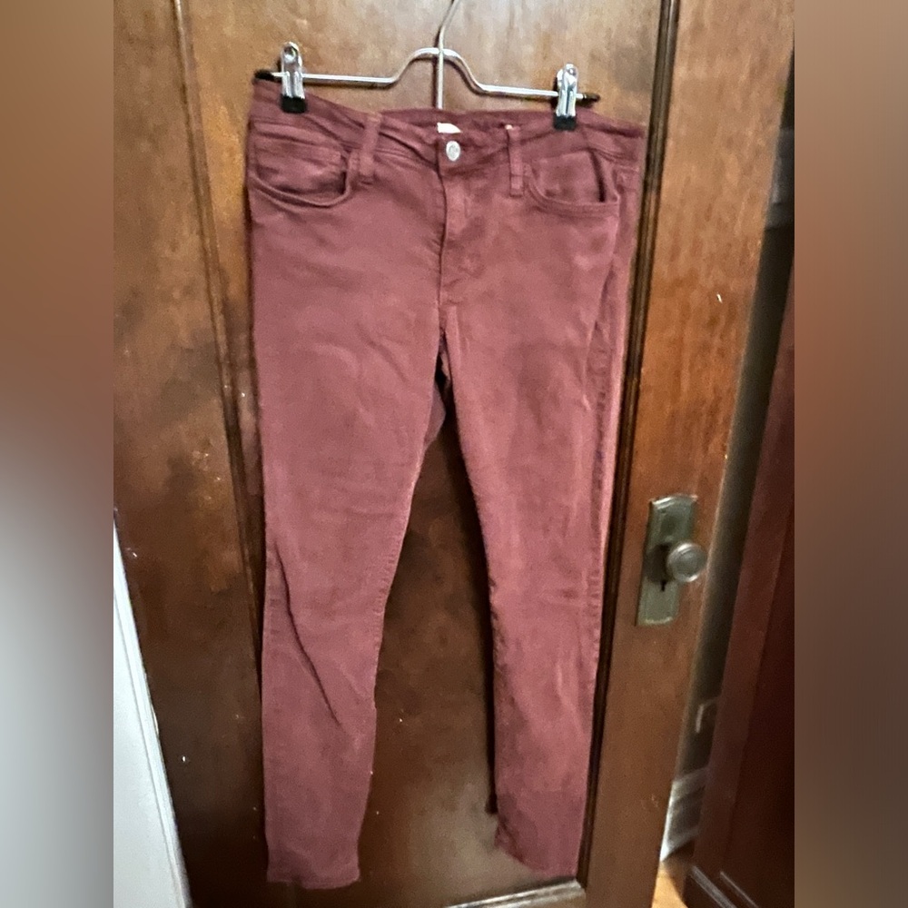 Joes jeans size 28 “the skinny” burgundy jeans